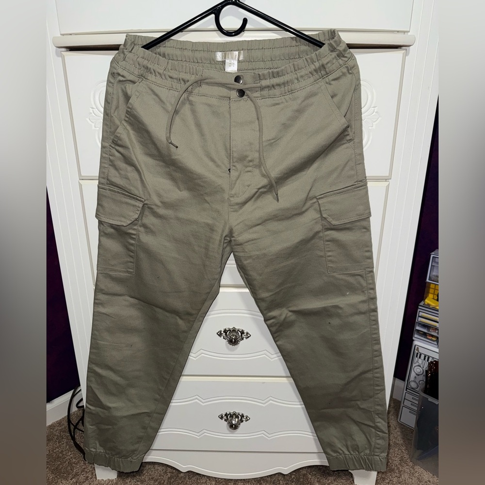 Revamped Olive Green Women's Cargo Joggers